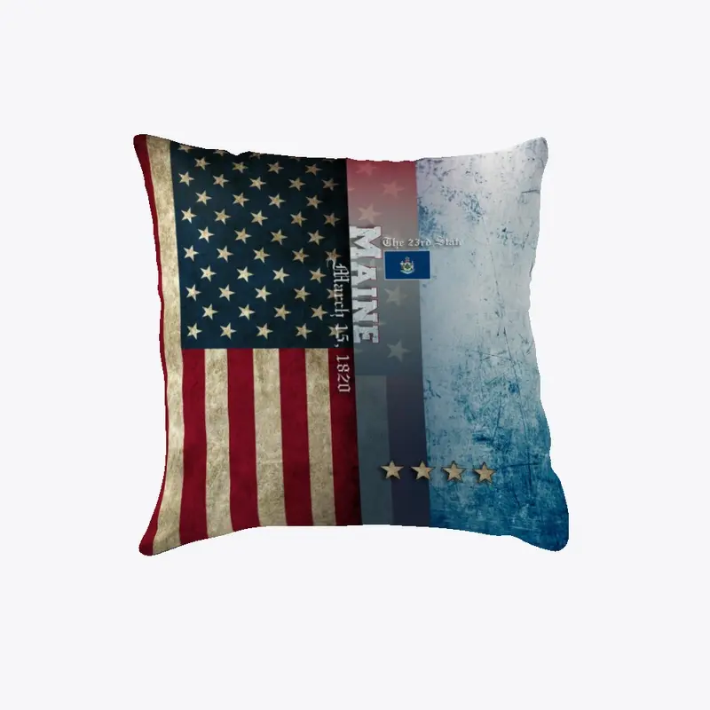 State of Maine Flag Pillow