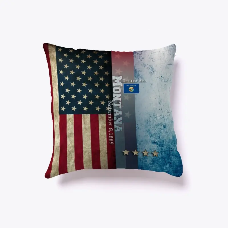 State of Montana Flag Pillow