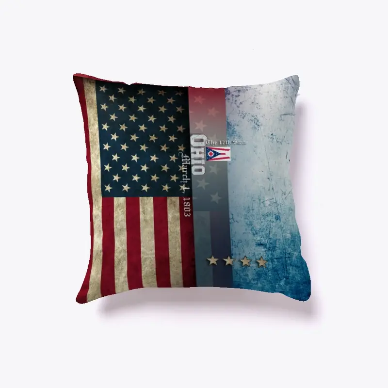 State of Ohio Flag Pillow