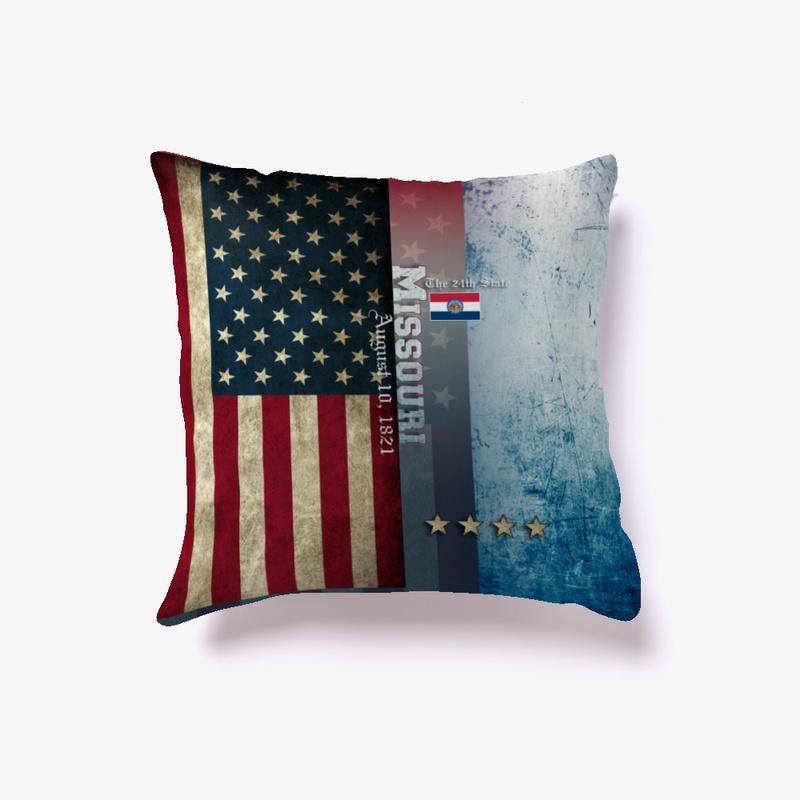 State of Missouri Flag Pillow