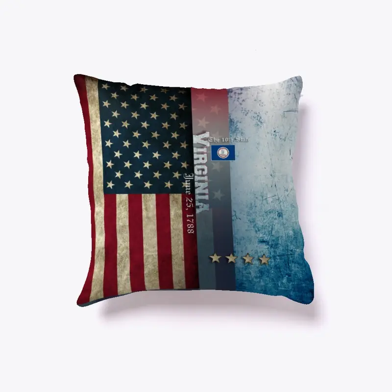 State of Virginia Flag Pillow