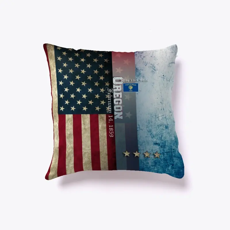 State of Oregon Flag Pillow