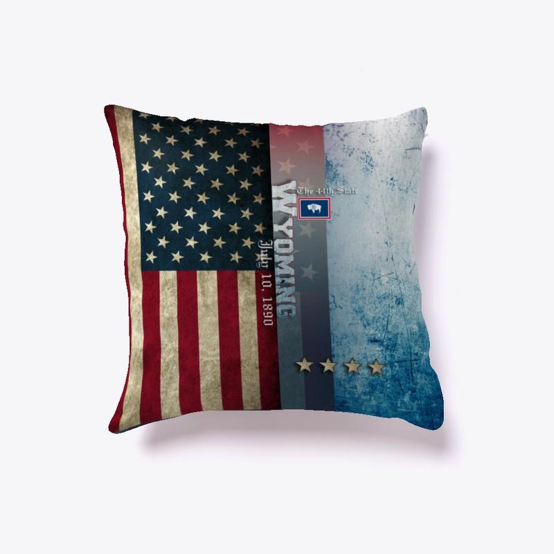 State of Wyoming Flag Pillow