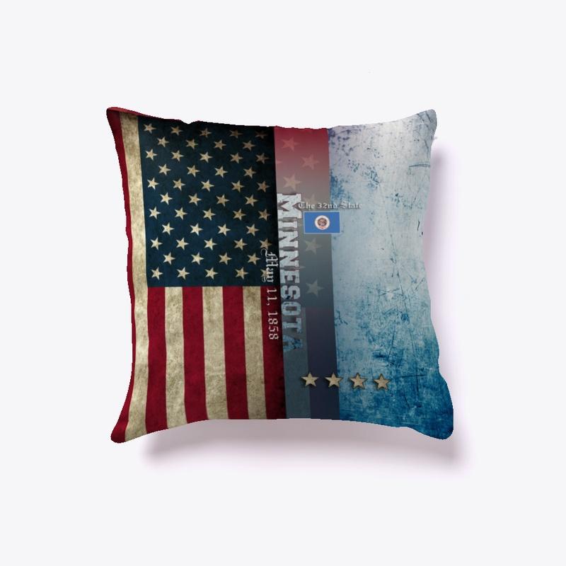 State of Minnesota Flag Pillow